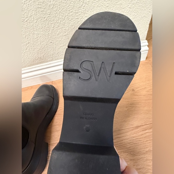 Stuart Weitzman Norah Lug Sole Ankle Boots Black Size 9.5 - Picture 11 of 13